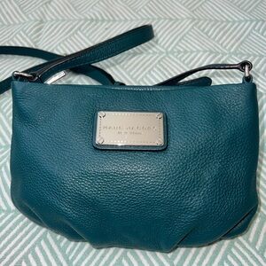 Marc Jacobs dark teal crossbody bag silver hardware